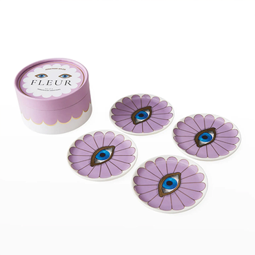 Fleur Coasters Purple