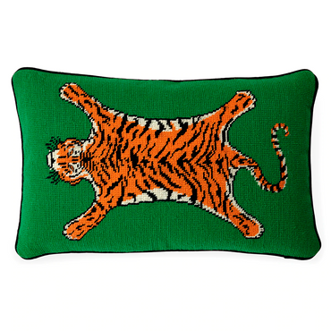 Tiger Needlepoint Pillow