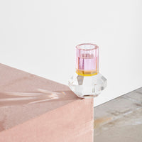 Chicago Rose/Yellow/Clear T-Light Holder