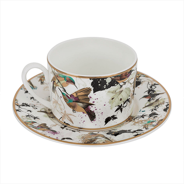 Garden’S Birds Tea Cup And Saucer Set X 2