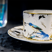 Garden’S Birds Tea Cup And Saucer Set X 2