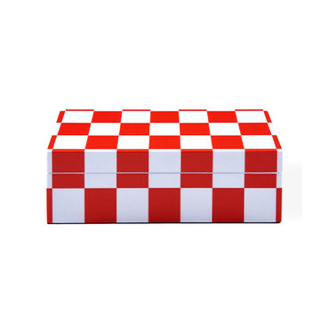 Small Checkerboard Lacquer Box