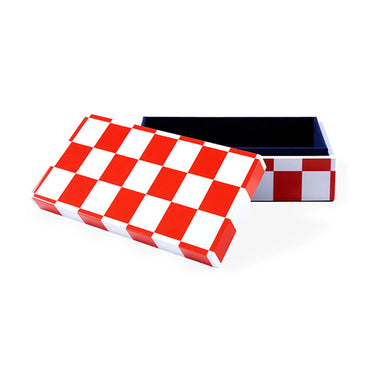 Small Checkerboard Lacquer Box