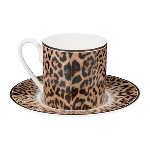 Jaguar Coffee Cup And Saucer Set X 2