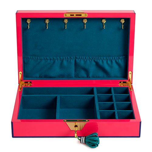 Lacquer Jewelry Box Fuchsia