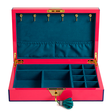 Lacquer Jewelry Box Fuchsia