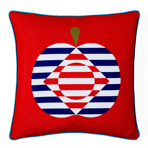 Fruit Stripe Reversible Outdoor Pillow