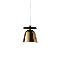 Lighto T Gr Pendant Matt Black/ Golden Glossy
