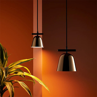 Lighto T Gr Pendant Matt Black/ Golden Glossy