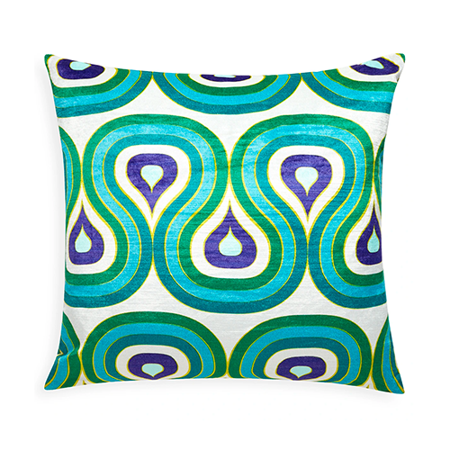 Milano Concentric Loops Pillow Emerald/Navy