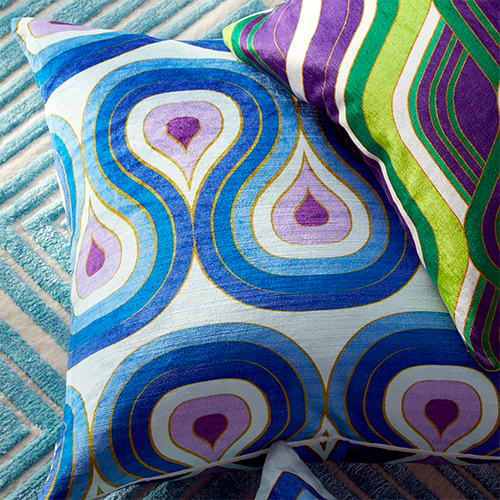 Milano Concentric Loops Pillow Purple/Navy