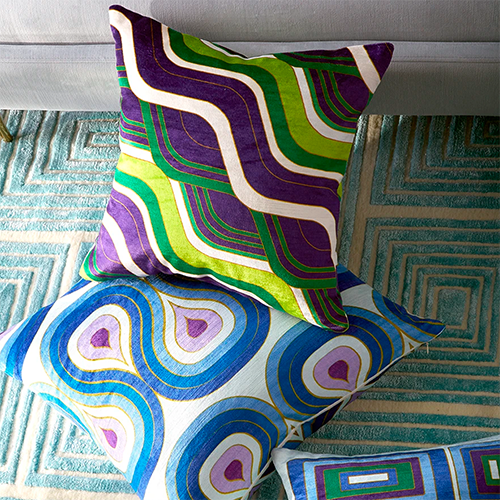 Milano Mod Tide Pillow Emerald/Purple