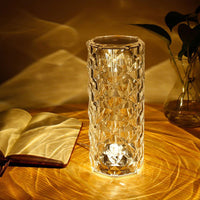Marquis Table Lamp Led White Battery Glass