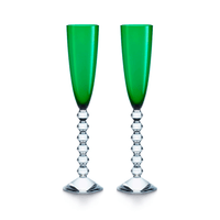 Baccarat Copas y vasos VÉGA FLUTISSIMO GREEN SET X 2