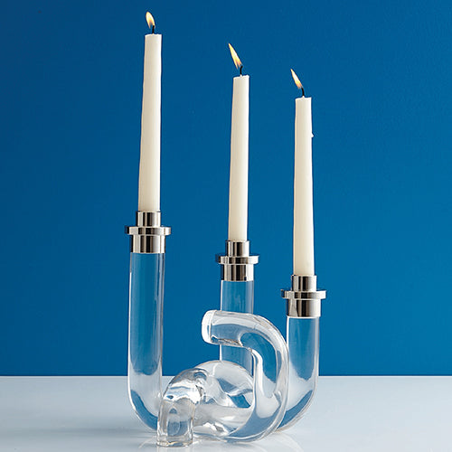 Pompidou Acrylic Candleholder White