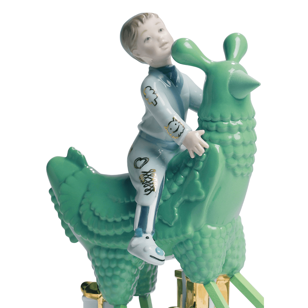 The Rocking Chicken Ride Figurine