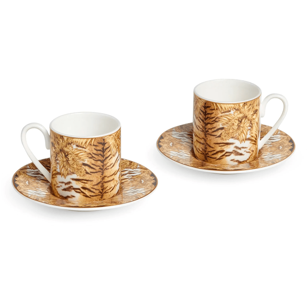 Roberto Cavalli Tazas TIGER WINGS COFFEE CUP AND SAUCER SET