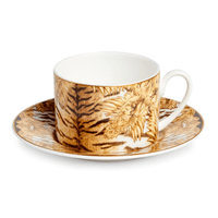 Roberto Cavalli Tazas TIGER WINGS TEA CUP AND SAUCER SET x 2