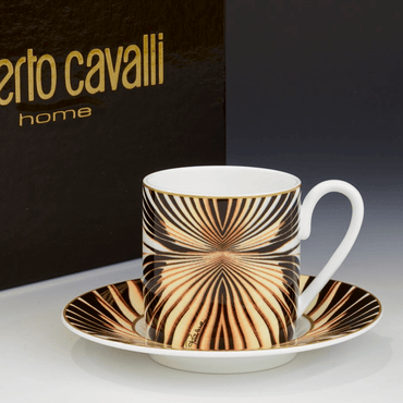 Roberto Cavalli Tazas TIGRESS COFFEE CUP AND SAUCER SET