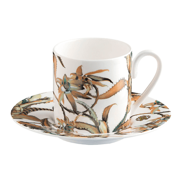 Roberto Cavalli Tazas TROPICAL FLOWER COFFEE CUP AND SAUCER SET