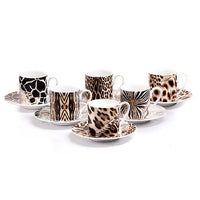 Africa Dakar/Gabon Coffe Cup And Saucer Set X 2