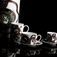 Roberto Cavalli Vajillas SNAKES COFFEE CUP AND SAUCER SET