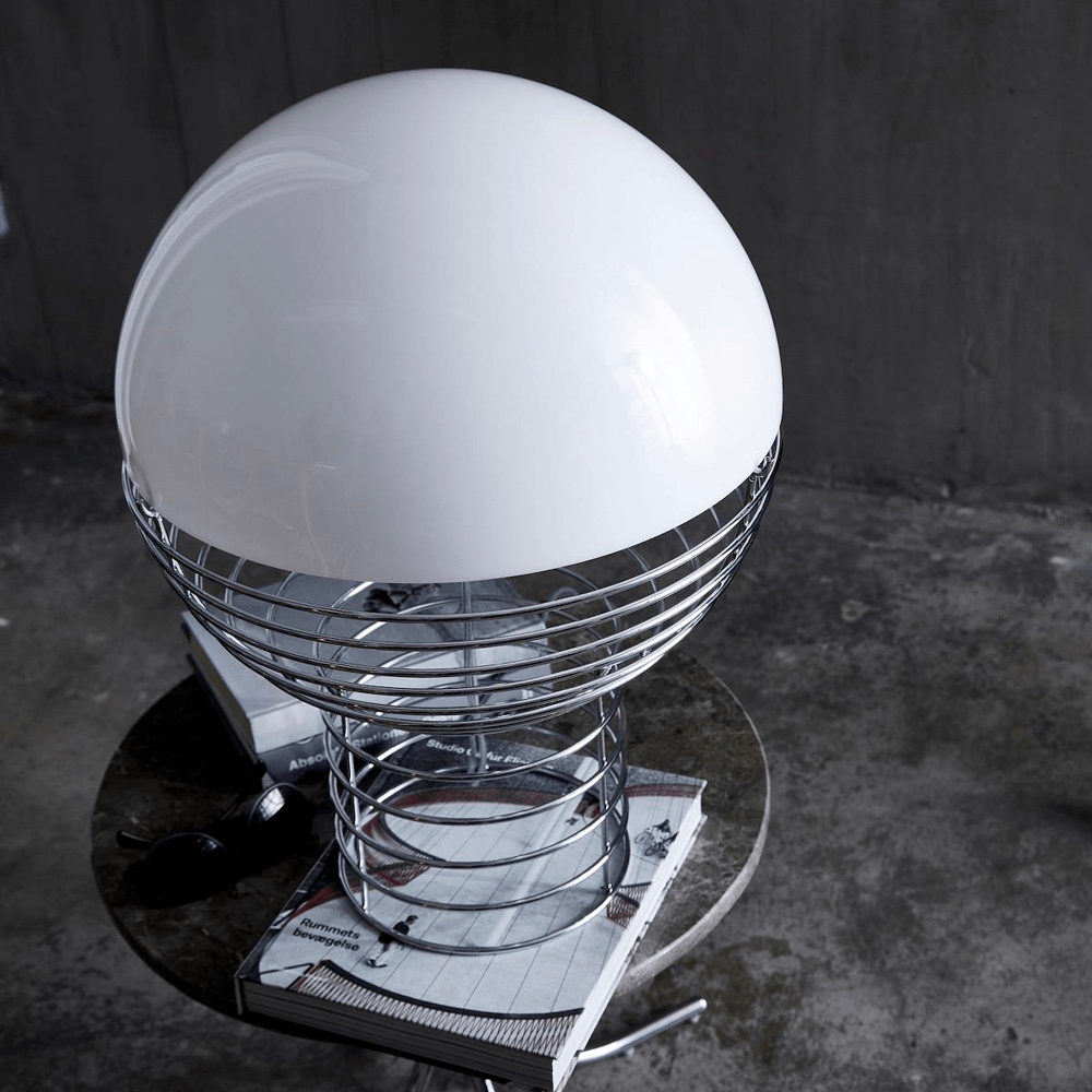 Wire Large Table Lamp White
